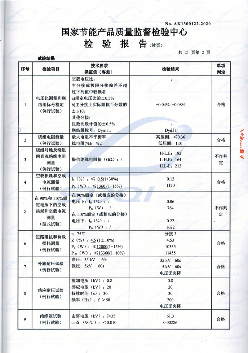 高低压试验报告-S11-1250余姚余姚余姚油浸式变压器-2.jpg